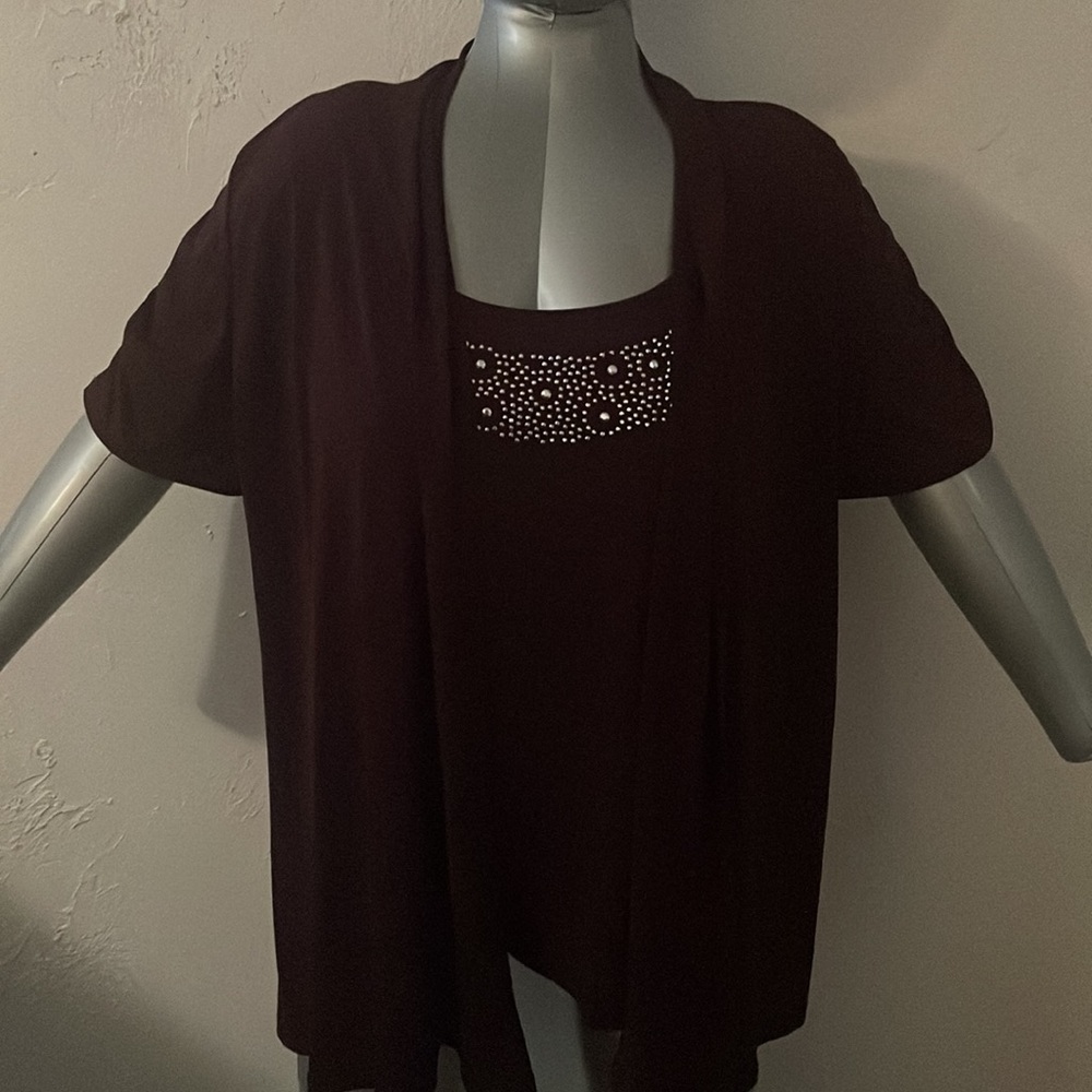 Stunning Blouse with rhinestones one piece